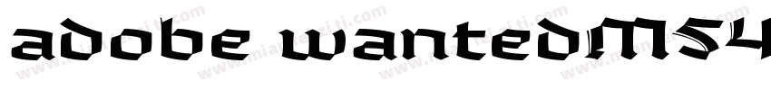 adobe wantedM54字体转换